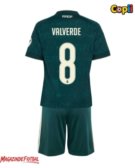 Real Madrid Federico Valverde #8 Echipament de Fotbal Replică 2026-27 Copii Deplasare (+ Șorturi)